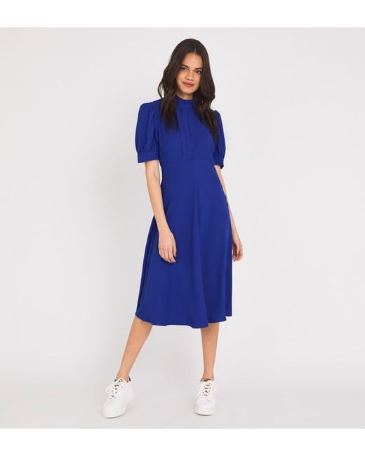 Finery London Blue Larisa Knee Length Dress