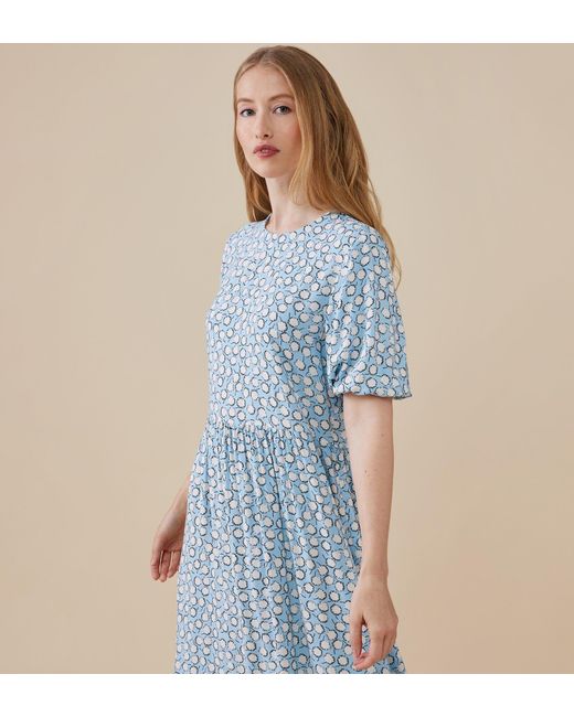 Finery London Blue Florence Midi Dress