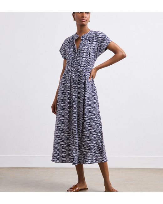 Finery London Blue Ursula Midi Shirt Dress