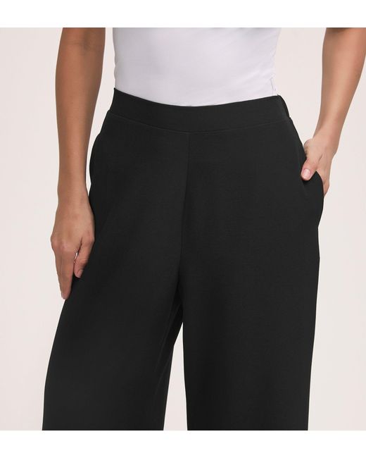 Finery London Black Nat Crepe Wide Leg Trousers