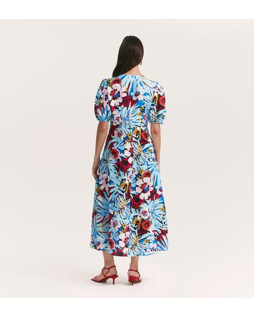 Finery London Blue Sarah Midi Dress