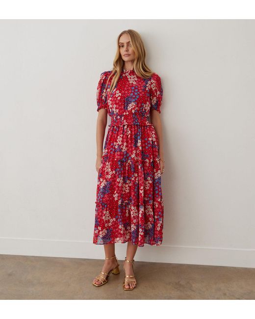 Women's Red Kensa Midi Dress