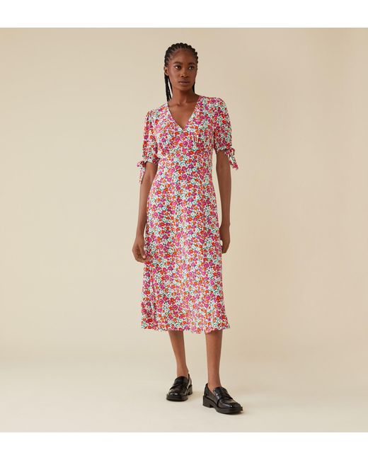 Women's Pink Claire Midi Dress