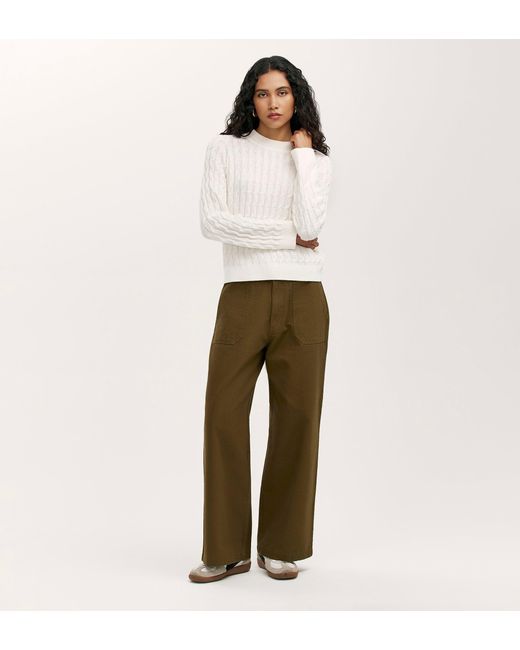 Finery London White Frida Knitted Jumper