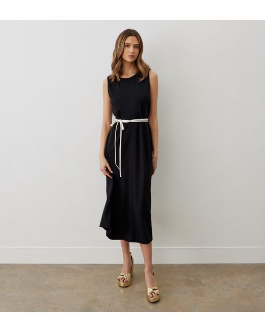 Women's Black Janette Ponte Jersey Midi Dress