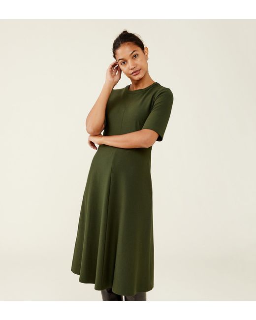 Finery London Green Ioanna Ponte Jersey Dress