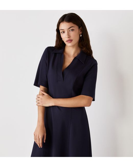 Finery London Blue Trinity Ponte Jersey Midi Dress