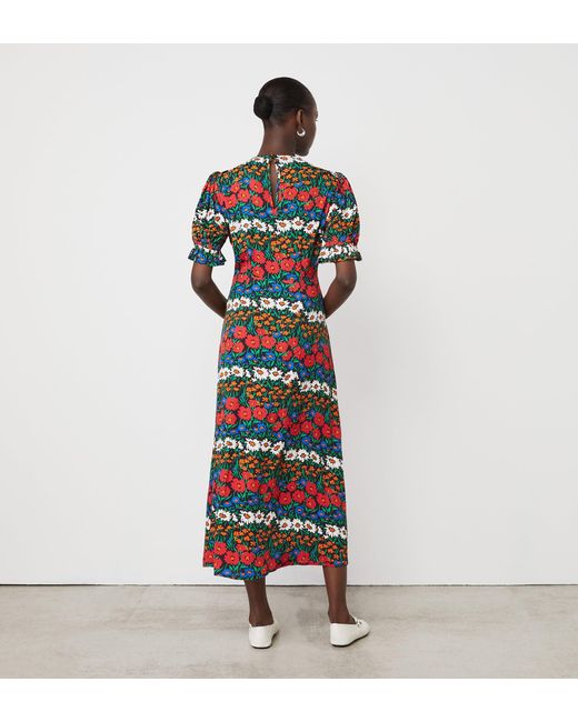 Finery London White Mela Crepe Midi Tea Dress