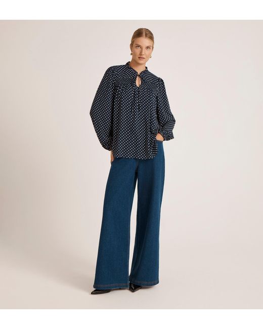Finery London Blue Kiya Blouse