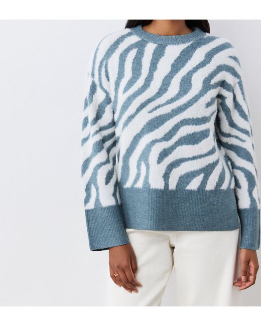 Finery London Blue Tully Knitted Jumper