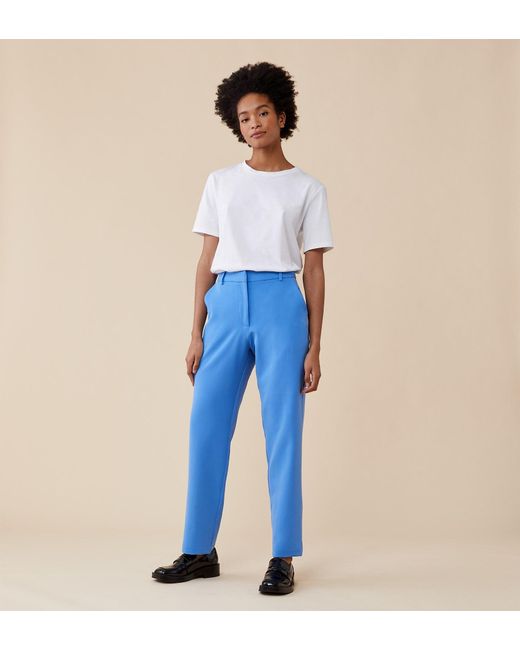 Finery London Blue Harper Trousers