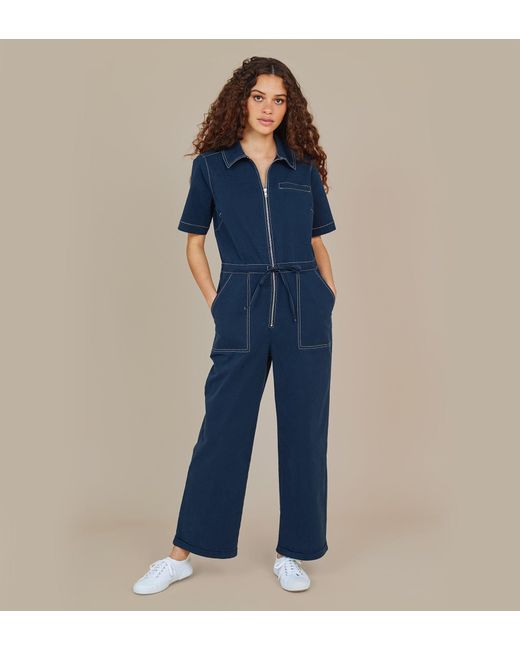 Finery London Blue Emmy Jumpsuit