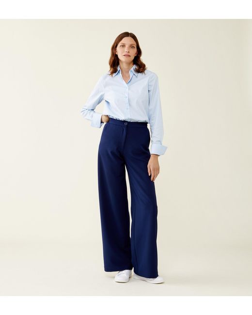 Finery London Blue Kaden Trousers