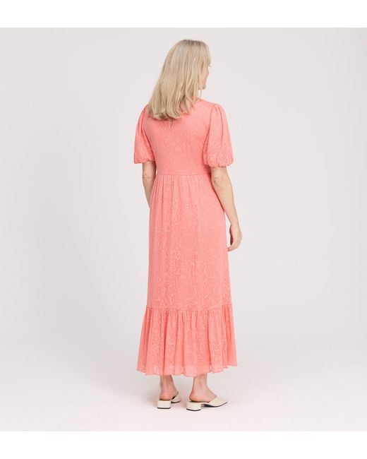 Finery London Pink Yasmine Jersey Midi Dress