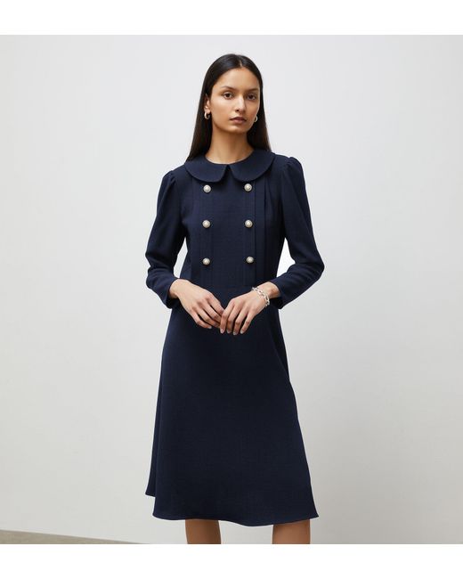 Finery London Blue Jadey Knee Length Dress