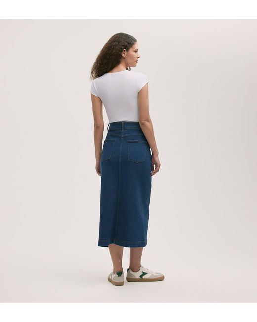 Finery London Blue Rachel Denim Midi Skirt