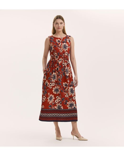 Finery London Red Willow Sleeveless Midi Dress