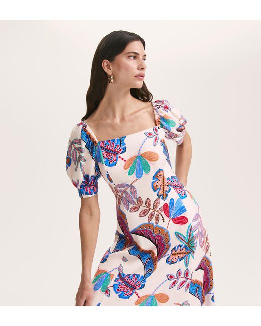 Finery London Red Daisy Midi Dress