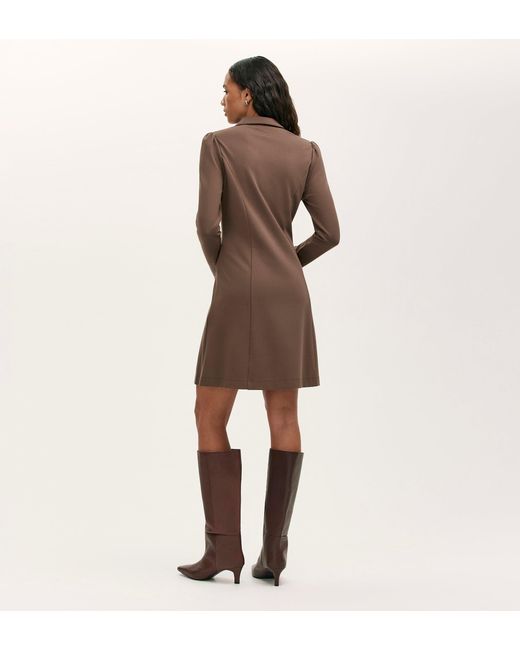 Finery London Natural Lea Ponte Jersey Short Dress