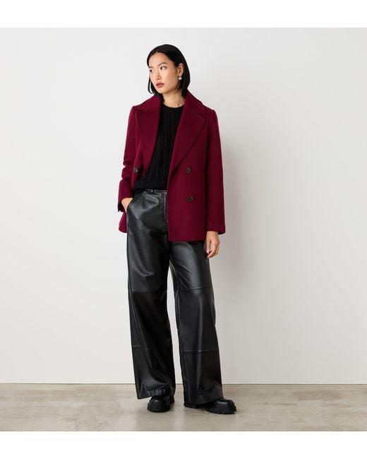 Finery London Red Gemma Double Breasted Jacket