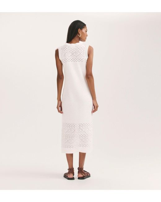 Finery London Natural Ravi Sleeveless Knitted Midi Dress