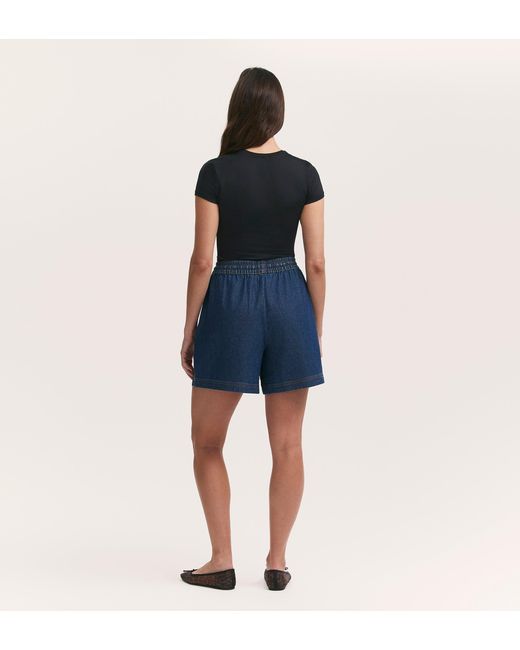 Finery London Blue Britney Denim Shorts