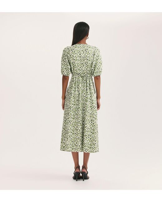 Finery London Green Katie Midi Smock Dress