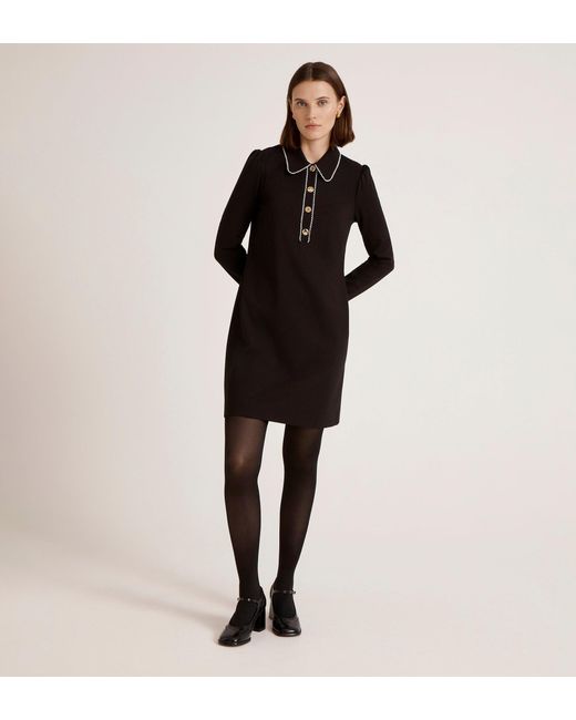 Finery London Black Ronnie Ponte Jersey Mini Dress