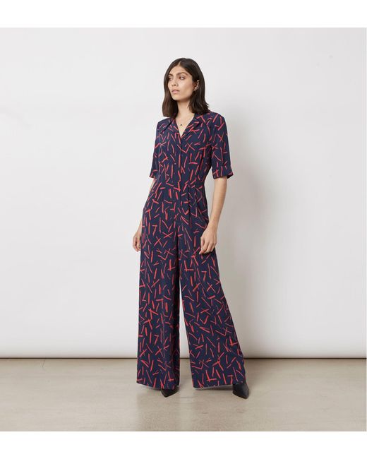 Women's Purple June Printed Jumpsuit
