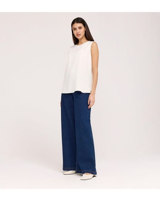 Finery London White Vallie Round Neck Vest