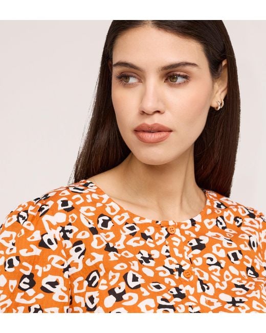 Finery London Orange Bel Cotton Blouse
