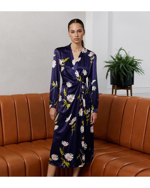 Finery London Blue Adalia Midi Dress