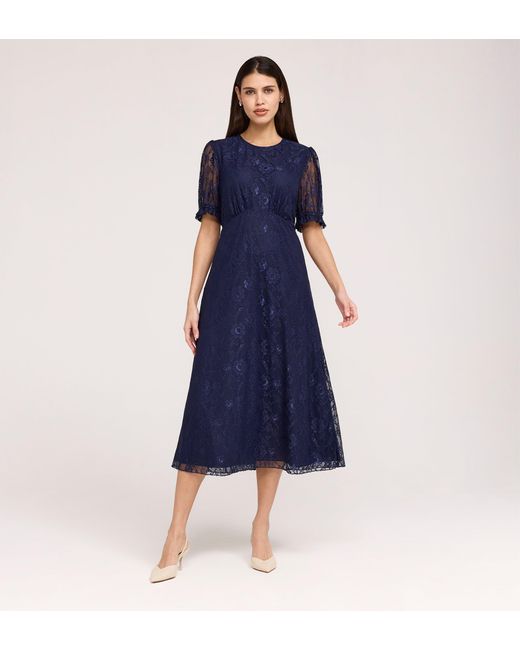 Women's Blue Mela Lace Midi Dress