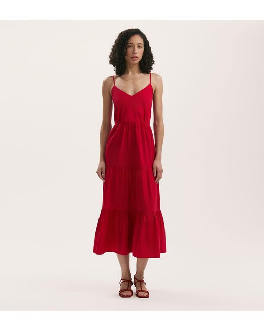 Finery London Emmie Cotton Midi Tiered Dress