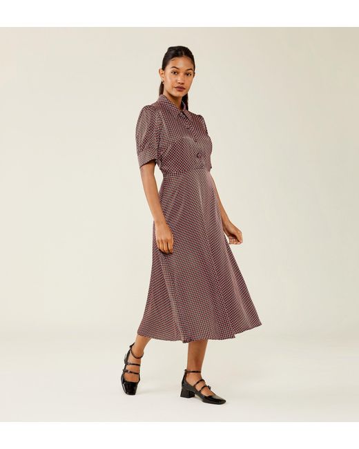 Finery London Multicolor Jaela Satin Midi Dress