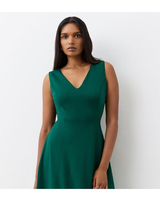 Finery London Green Adele Bottle Ponte Jersey Midi Dress