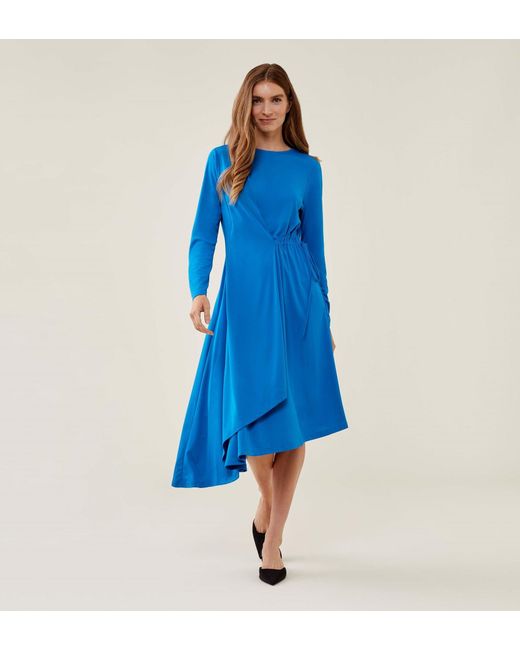 Finery London Blue Helia Dress