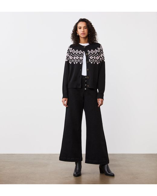 Finery London Black Cotton Cardigan