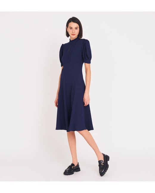 Finery London Blue Larisa Knee Length Dress
