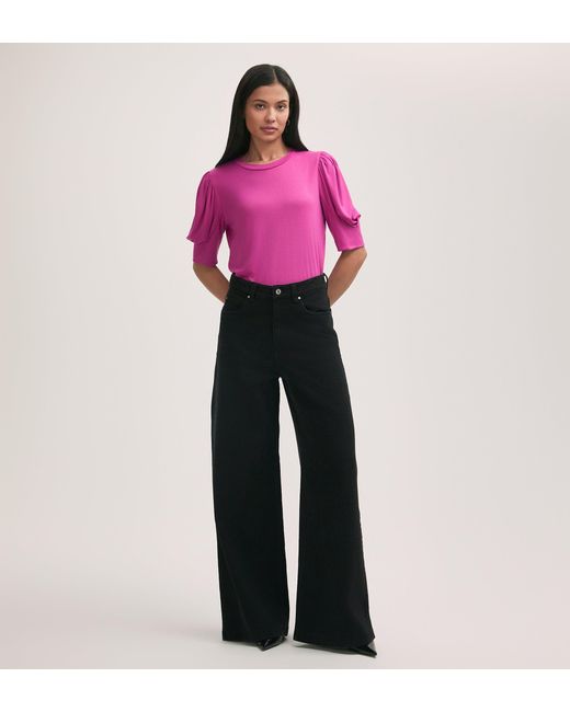 Finery London Pink Oriel Jersey T-Shirt