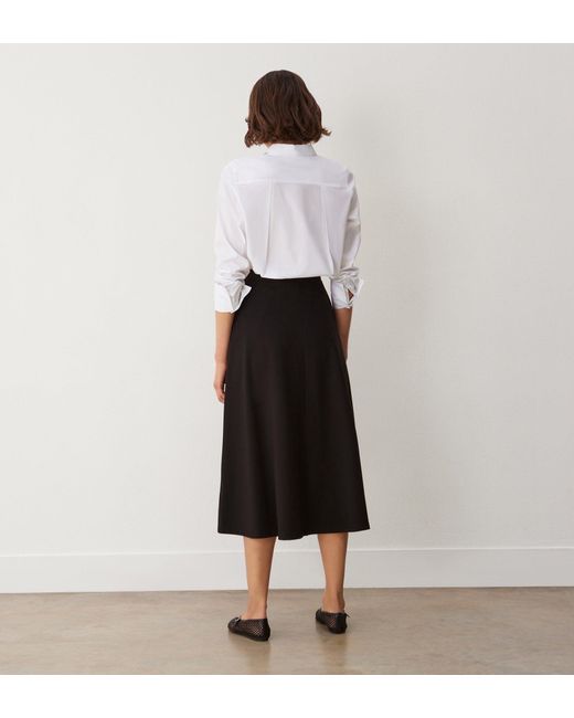 Finery London Black Ruth Ponte Jersey Midi Skirt