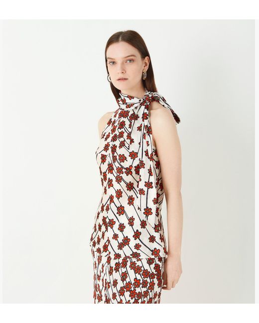 Finery London White Thurlow Printed Top