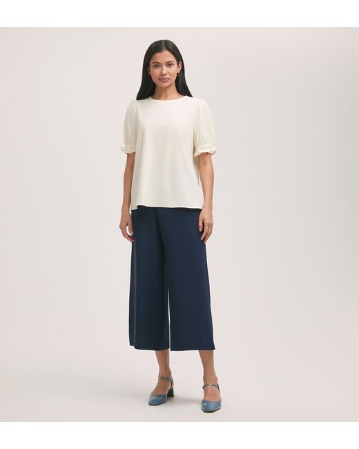 Finery London White Charlie Crepe T-Shirt