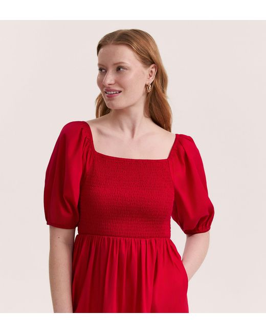 Finery London Melody Cotton Midi Tiered Dress