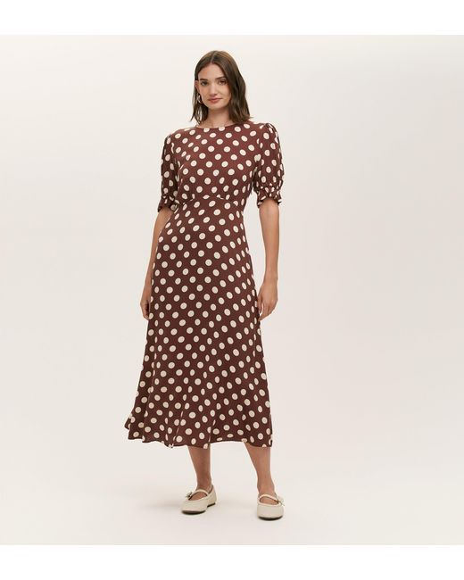 Finery London Multicolor Mela Polka Dot Midi Dress
