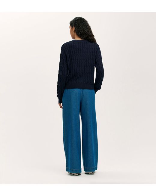 Finery London Blue Elaine Knitted Cardigan
