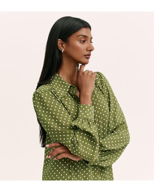 Finery London Green Melina Chiffon Blouse