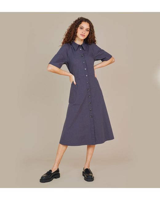 Finery London Blue Maison Midi Dress