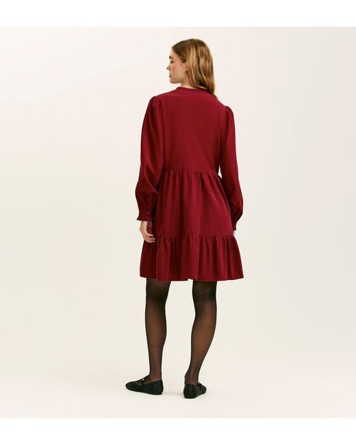 Finery London Red Verona Corduroy Short Dress
