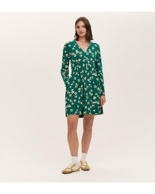 Finery London Green Joanne Jersey Short Dress